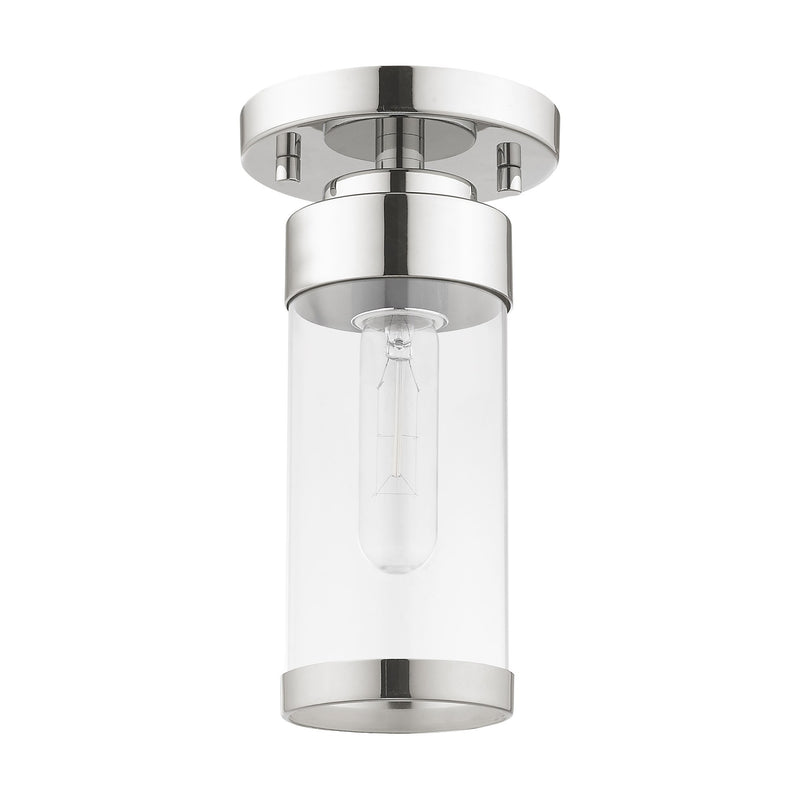 Hillcrest Petite Semi-Flush Mount in Polished Chrome