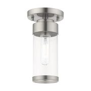 Hillcrest Petite Semi-Flush Mount in Brushed Nickel