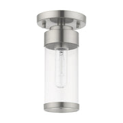 Hillcrest Petite Semi-Flush Mount in Brushed Nickel