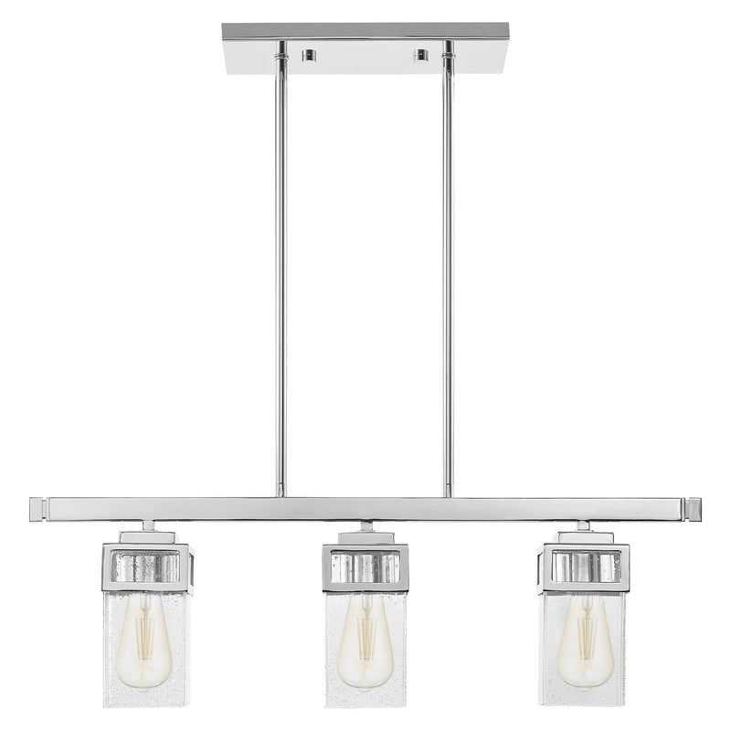 Harding 3-Light Linear Chandelier in Polished Chrome
