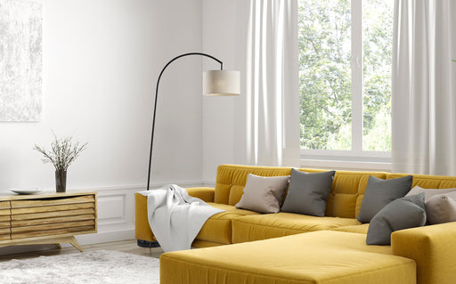 Chrystie Arc Floor Lamp in Black