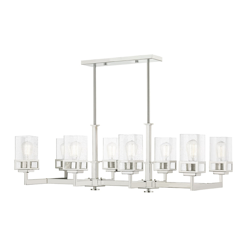 Harding 8-Light Linear Chandelier in Polished Chrome