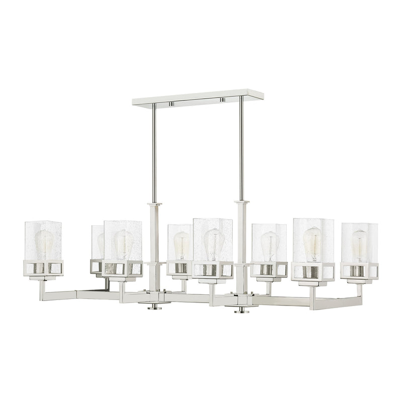 Harding 8-Light Linear Chandelier in Polished Chrome