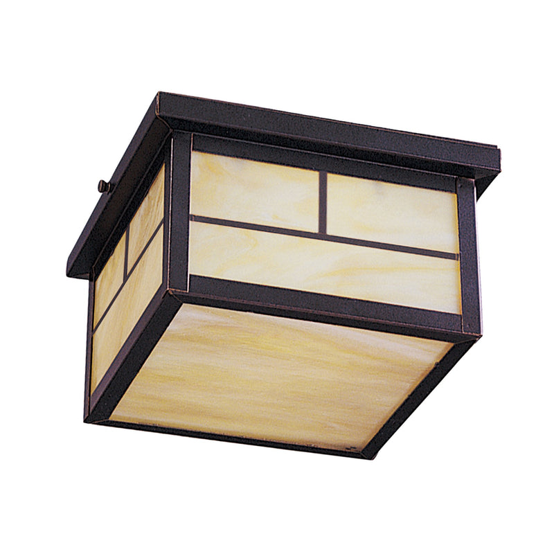 Coldwater 2 Light Outdoor Flush Mount in Burnished