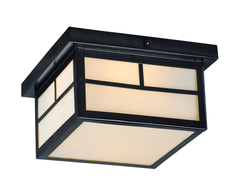 Coldwater 2 Light Outdoor Flush Mount in Black