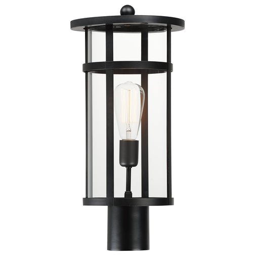 Clyde VX 1 Light Outdoor Post Lantern in Black
