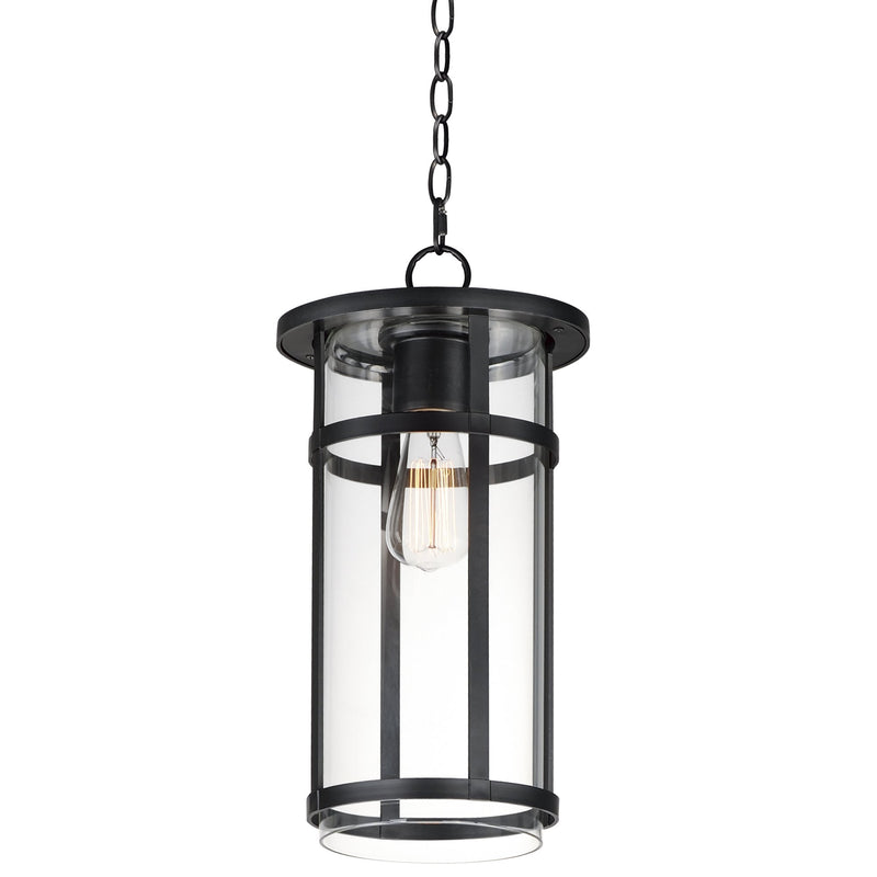 Clyde VX 1 Light Outdoor Pendant in Black