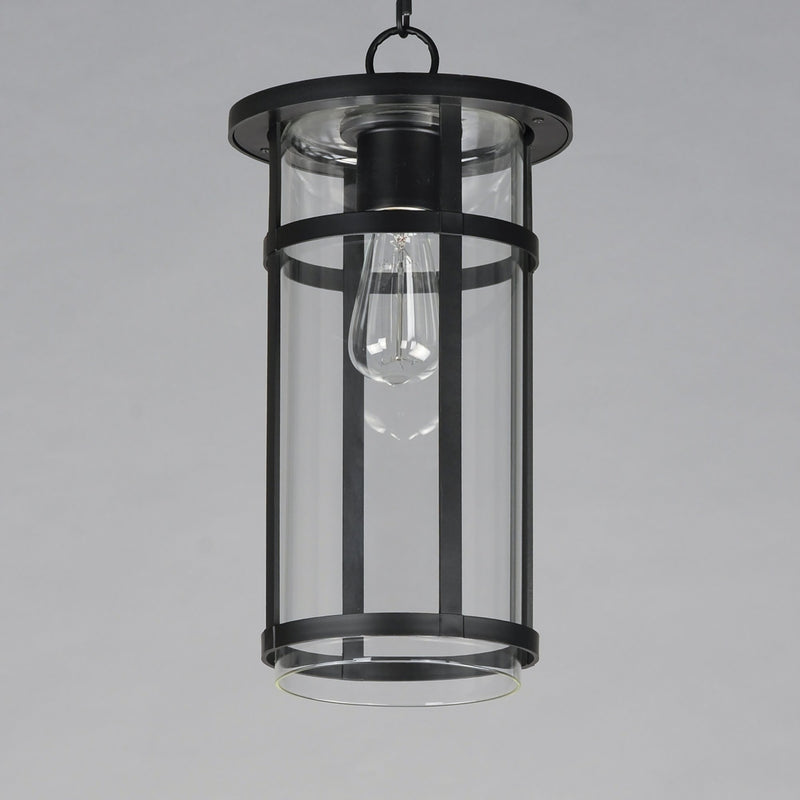 Clyde VX 1 Light Outdoor Pendant in Black