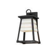 Shutters 1 Light Small Outdoor Wall Sconce in Black