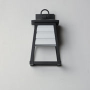 Shutters 1 Light Small Outdoor Wall Sconce in Black