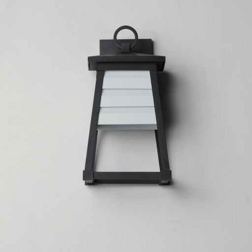 Shutters 1 Light Small Outdoor Wall Sconce in Black