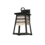 Shutters 1 Light Small Outdoor Wall Sconce in Weathered Zinc / Black