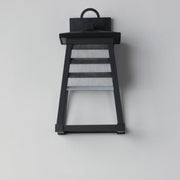 Shutters 1 Light Small Outdoor Wall Sconce in Weathered Zinc / Black