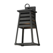Shutters 1 Light Medium Outdoor Wall Sconce in Black
