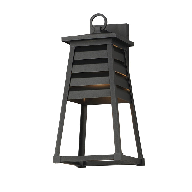 Shutters 1 Light Medium Outdoor Wall Sconce in Black