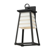 Shutters 1 Light Medium Outdoor Wall Sconce in White / Black