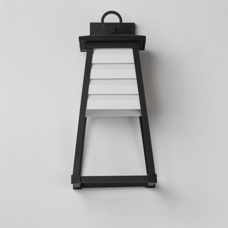 Shutters 1 Light Medium Outdoor Wall Sconce in White / Black