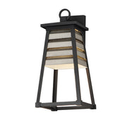 Shutters 1 Light Medium Outdoor Wall Sconce in Weathered Zinc / Black