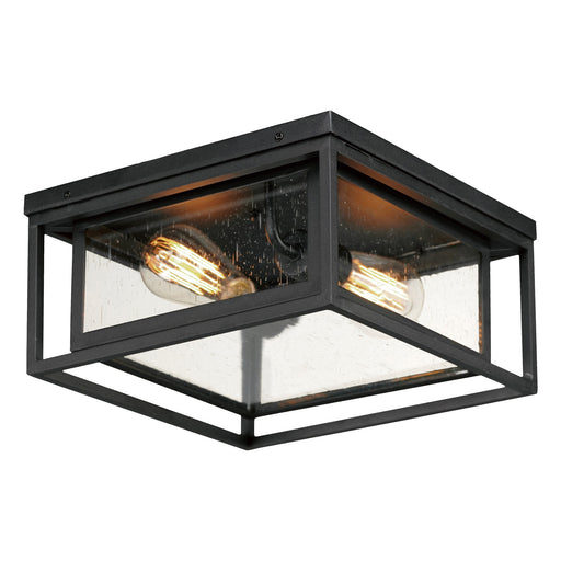 Cabana VX 2 Light Outdoor Flush Mount in Black