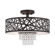 Allendale 3-Light Medium Semi-Flush Mount in Bronze