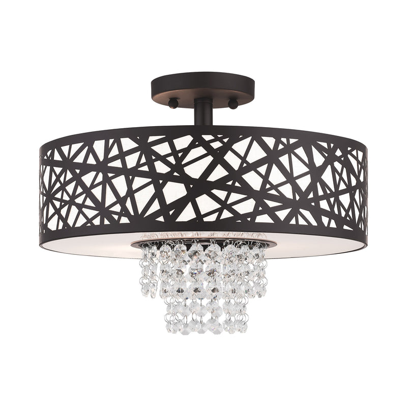 Allendale 3-Light Medium Semi-Flush Mount in Bronze