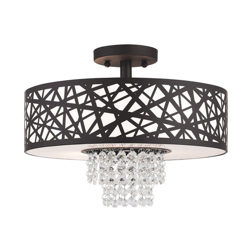 Allendale 3-Light Medium Semi-Flush Mount in Bronze