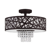 Allendale 3-Light Medium Semi-Flush Mount in Bronze