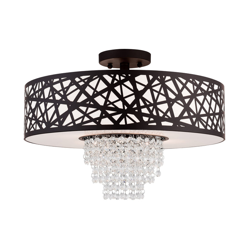 Allendale 4-Light Large Semi-Flush Mount in Bronze