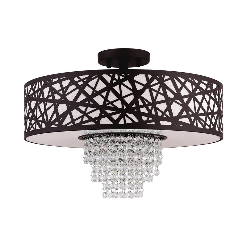 Allendale 4-Light Large Semi-Flush Mount in Bronze