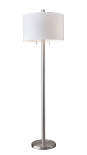 Boulevard 2-Light Floor Lamp in Brushed Steel