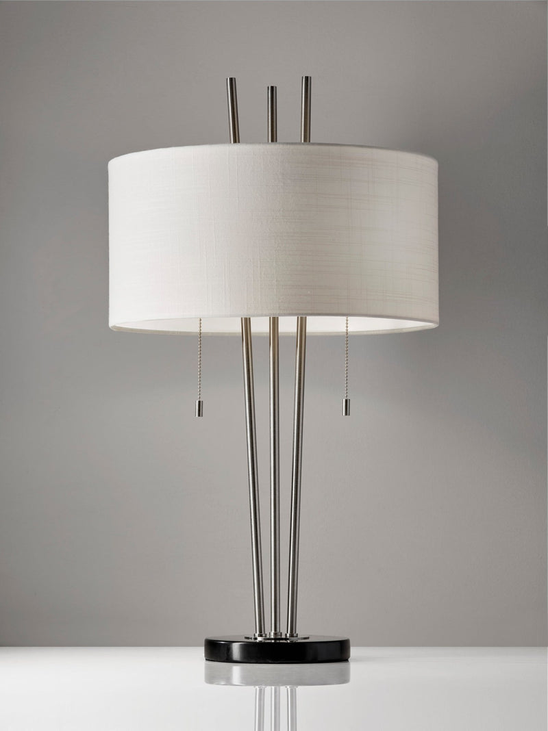 Anderson 2-Light Table Lamp in Brushed Steel