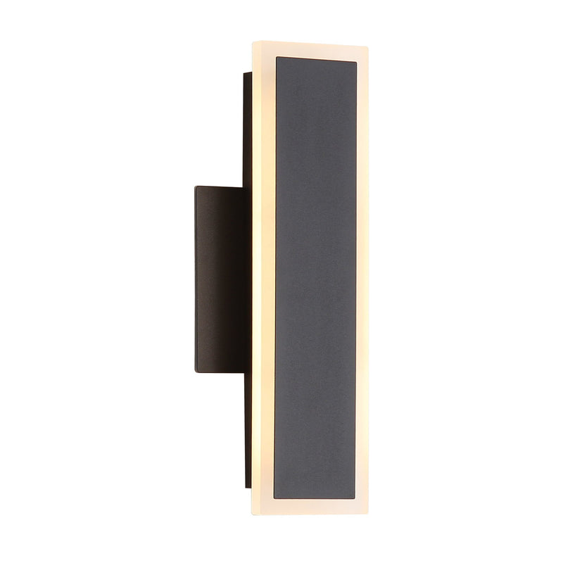 Obsidian 12" LED Outdoor Wall Sconce in Sand Black