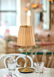 Andy LED Cordless Table Lamp in Antique Brass