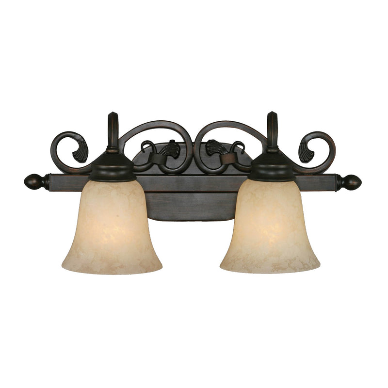 Belle Meade 2-Light Bath Vanity Light in Rubbed Bronze