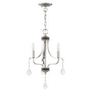 Laurel 3-Light Mini Chandelier in Brushed Nickel with English Bronze Accents
