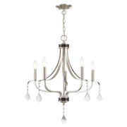 Laurel 5-Light Chandelier in Brushed Nickel with English Bronze Accents