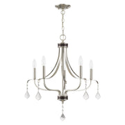 Laurel 5-Light Chandelier in Brushed Nickel with English Bronze Accents