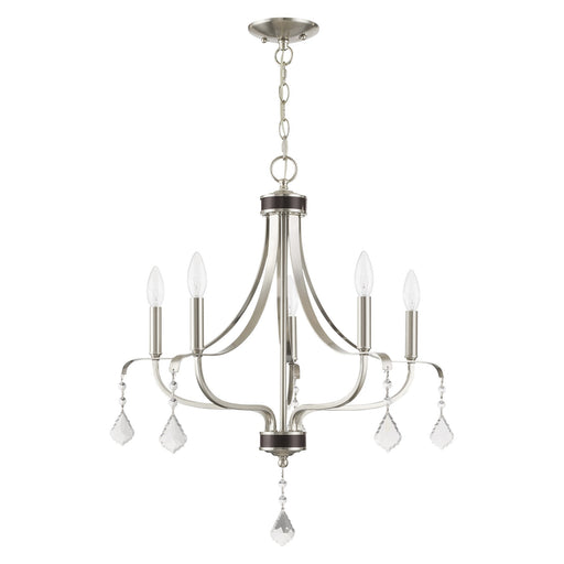Laurel 5-Light Chandelier in Brushed Nickel with English Bronze Accents