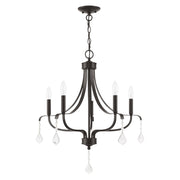 Laurel 5-Light Chandelier in English Bronze