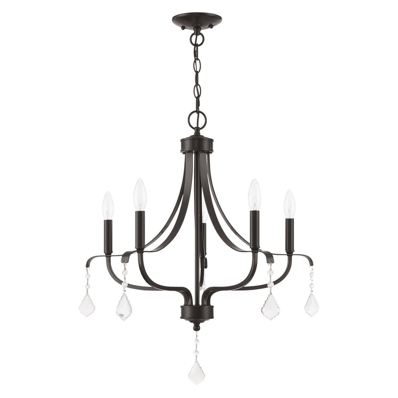 Laurel 5-Light Chandelier in English Bronze