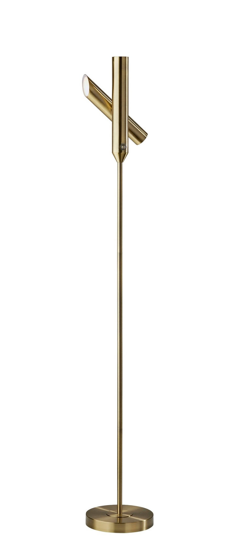 Vega LED Torchiere Floor Lamp in Antique Brass