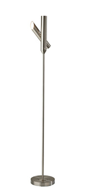 Vega LED Torchiere Floor Lamp in Brushed Steel
