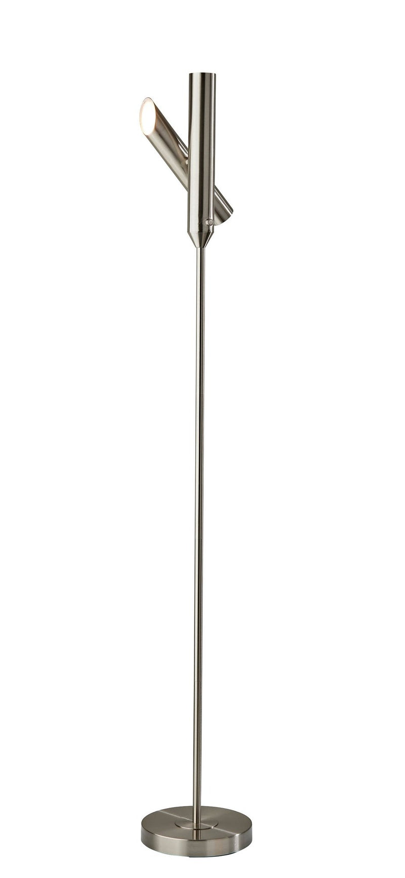 Vega LED Torchiere Floor Lamp in Brushed Steel