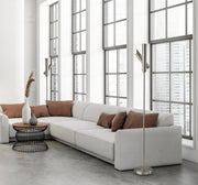 Vega LED Torchiere Floor Lamp in Brushed Steel
