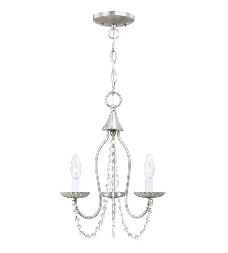 Alessia 3-Light Mini Chandelier in Brushed Nickel