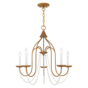 Alessia 5-Light Chandelier in Antique Gold Leaf