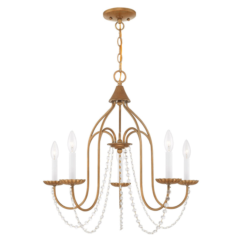 Alessia 5-Light Chandelier in Antique Gold Leaf