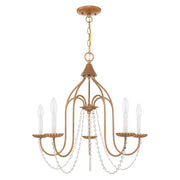 Alessia 5-Light Chandelier in Antique Gold Leaf