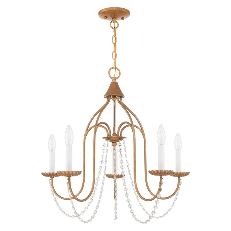 Alessia 5-Light Chandelier in Antique Gold Leaf