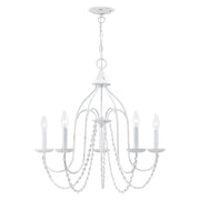 Alessia 5-Light Chandelier in Antique White